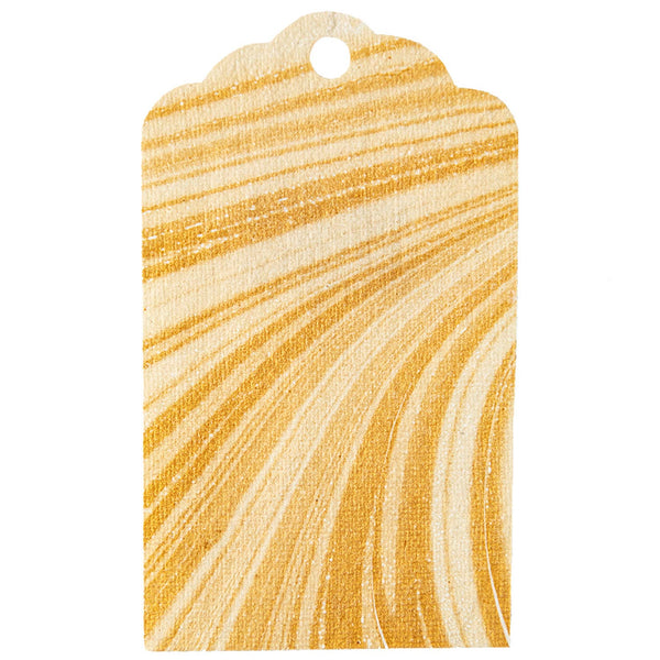 Gold Leaf Marbled Tags