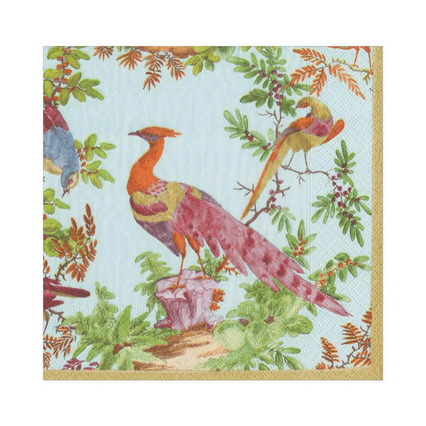 Chelsea Birds Cocktail Napkin / Celadon