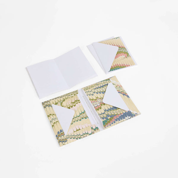 Marbled Greeting Card Set - Moss Mountain