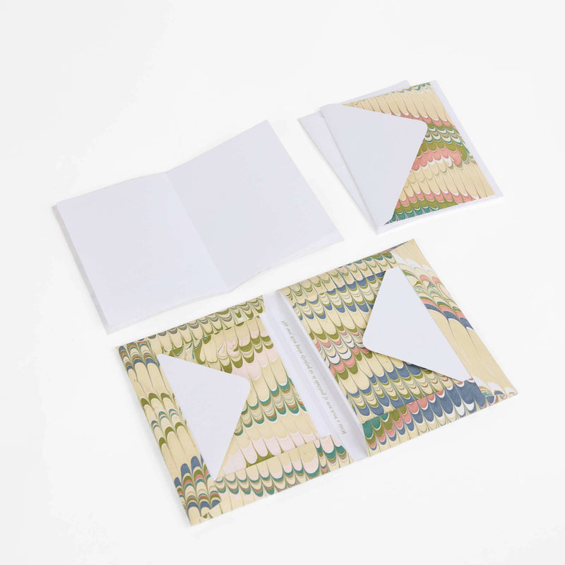 Marbled Greeting Card Set - Moss Mountain
