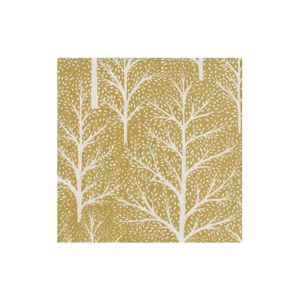 Winter Trees Gold & White Boxed Cocktail Napkins