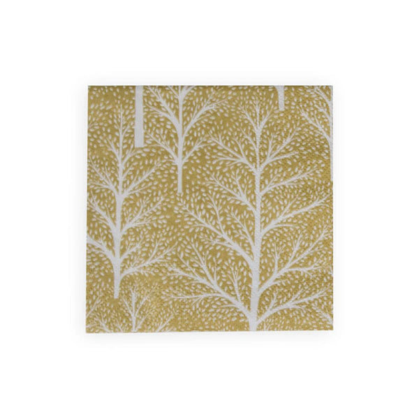 Winter Trees Gold/White Cocktail Napkin Box Set