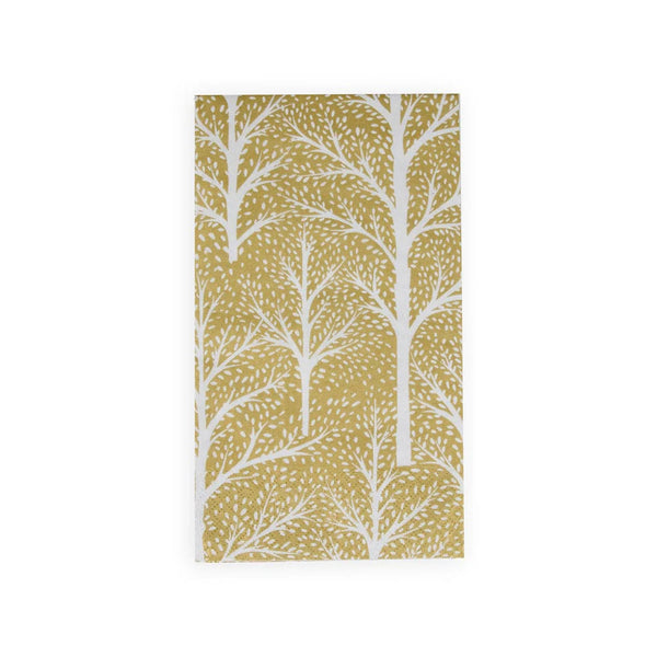 Winter Trees Gold/White Guest Towel