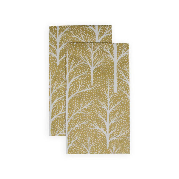 Winter Trees Gold/White Guest Towel