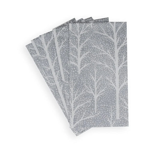 Winter Trees Silver/White Paper Guest Towels