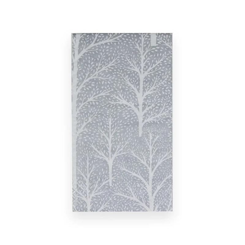 Winter Trees Silver/White Paper Guest Towels
