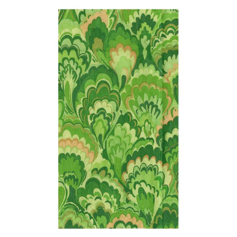 Green Marbled Ceramica Guest Towel