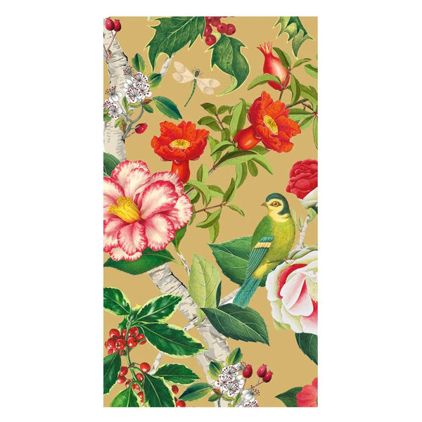Christmas Chinoiserie Gold Guest Towel