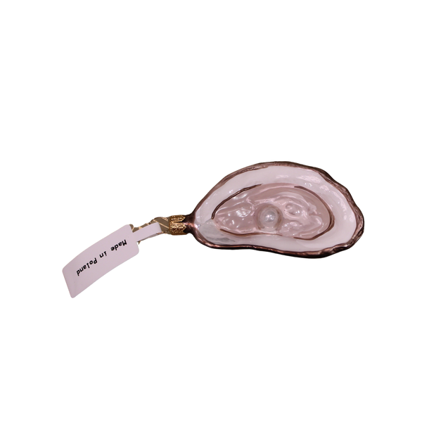 Oyster On The Half Shell Glass Ornament