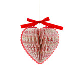 Meri Meri x Liberty Paper Honeycomb Heart Decorations