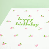 Mini Floral Birthday Letterpress Greeting Card