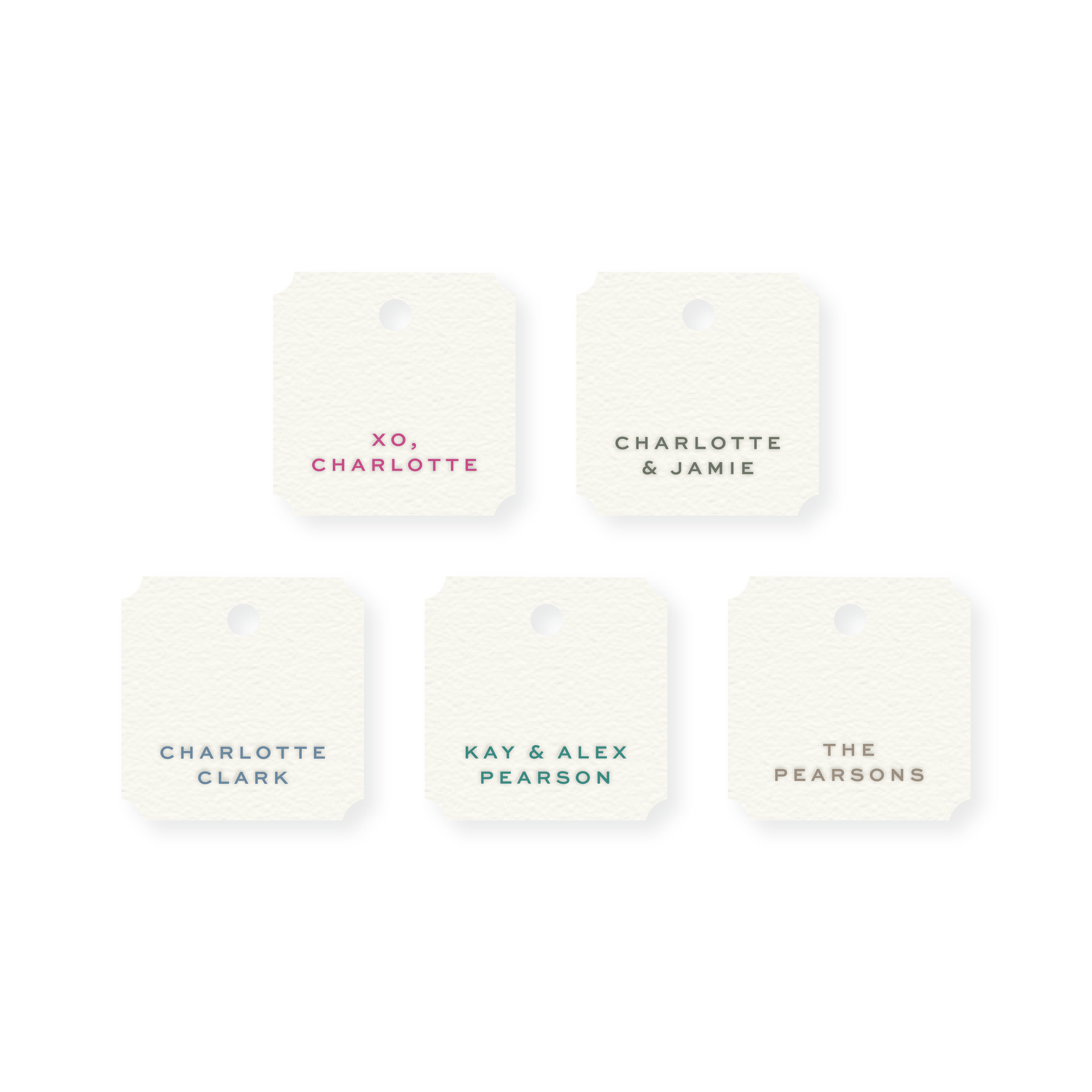 Hattie Petite Letterpress Tag