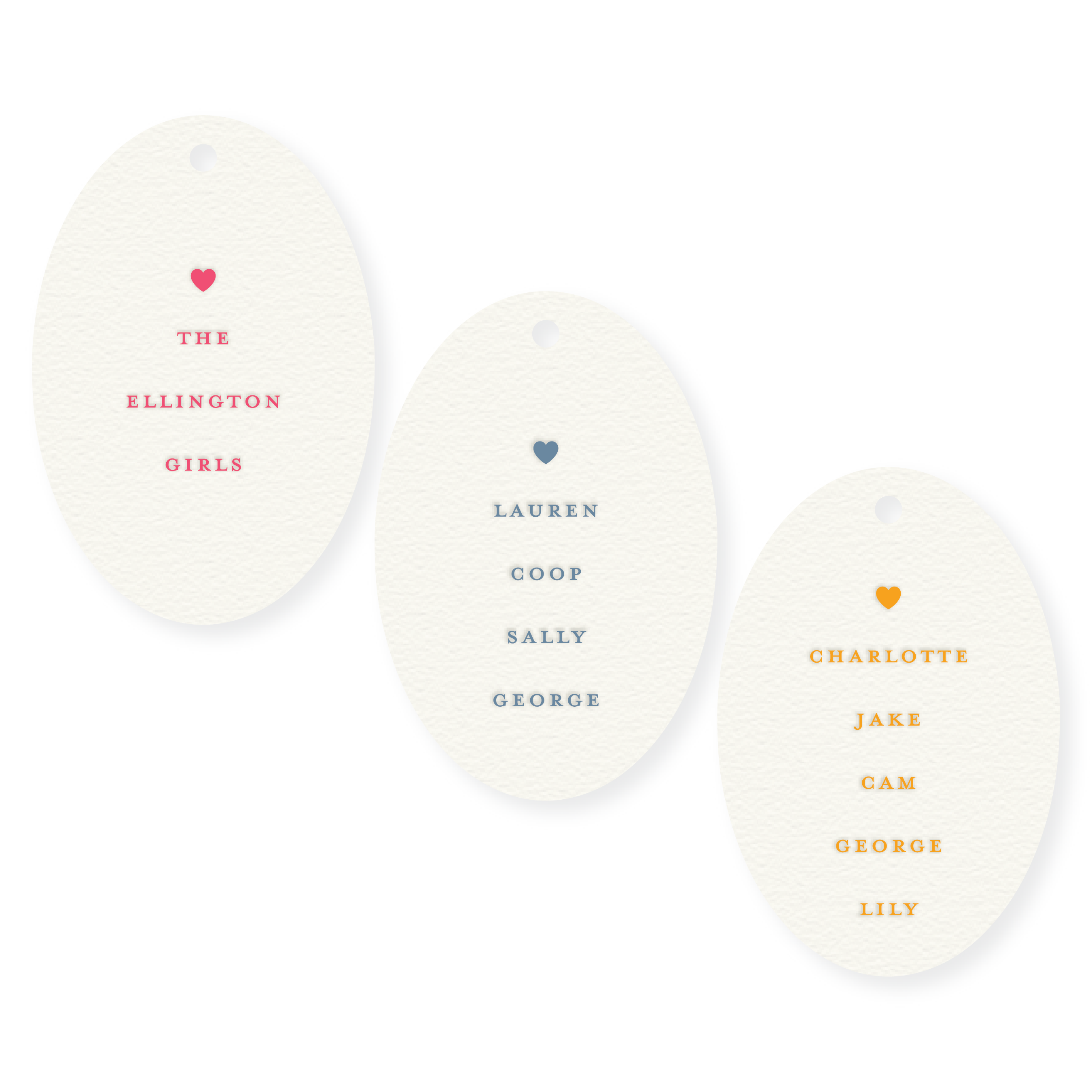Ellis Oval Letterpress Tag