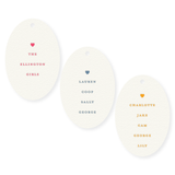 Ellis Oval Letterpress Tag