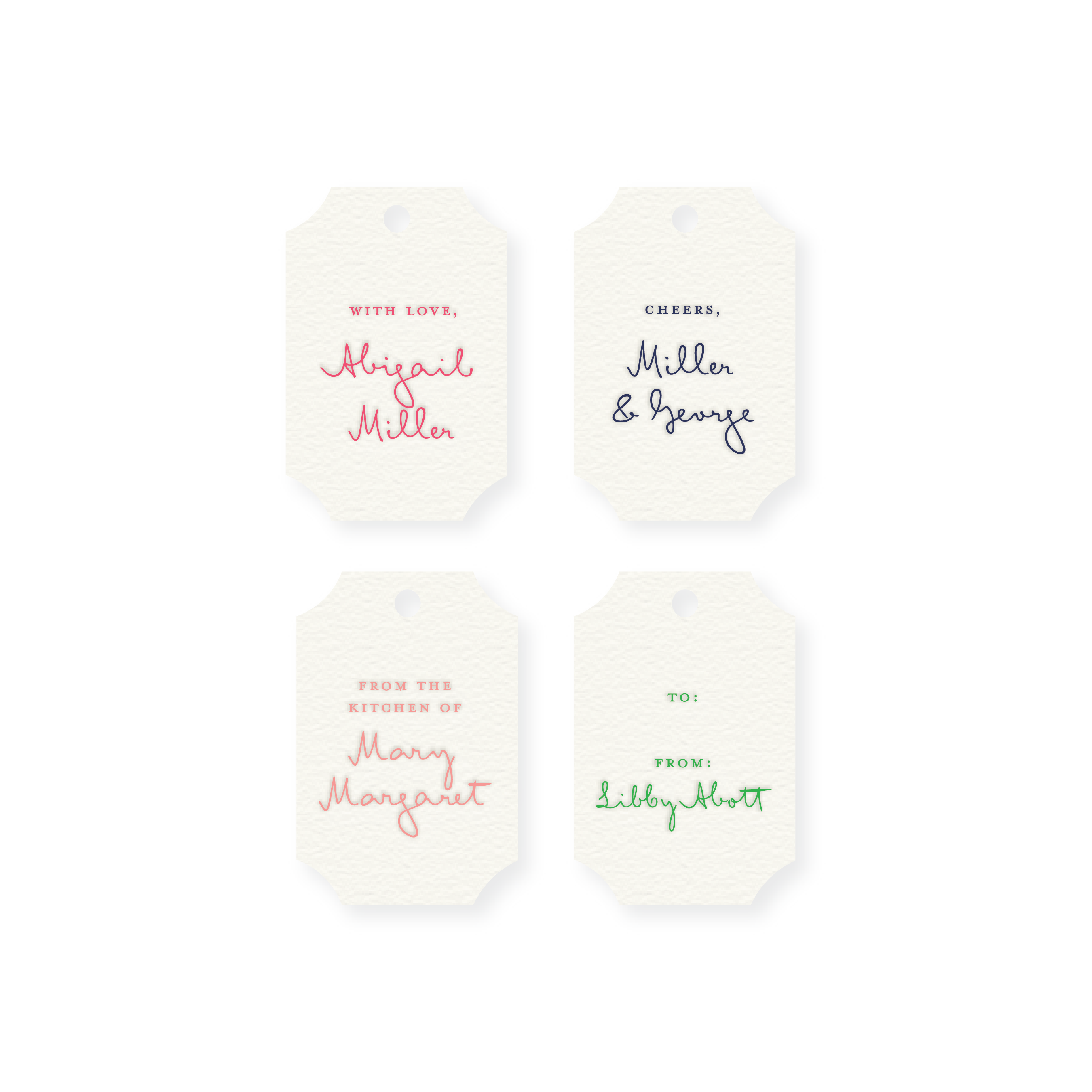 Nell Letterpress Tag