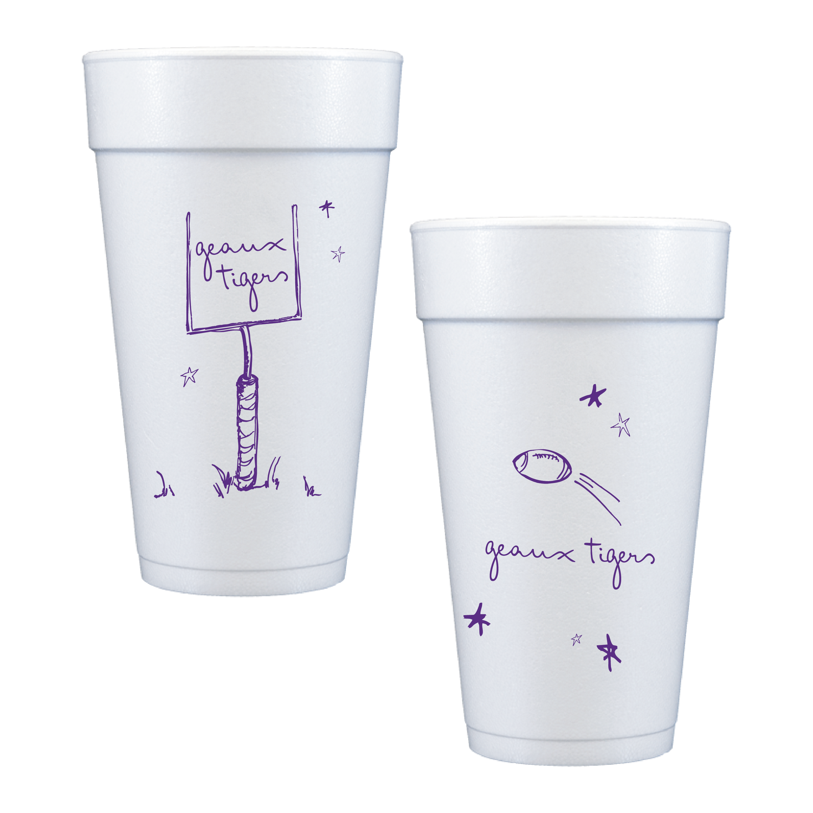 Geaux Tigers Game Day Cups