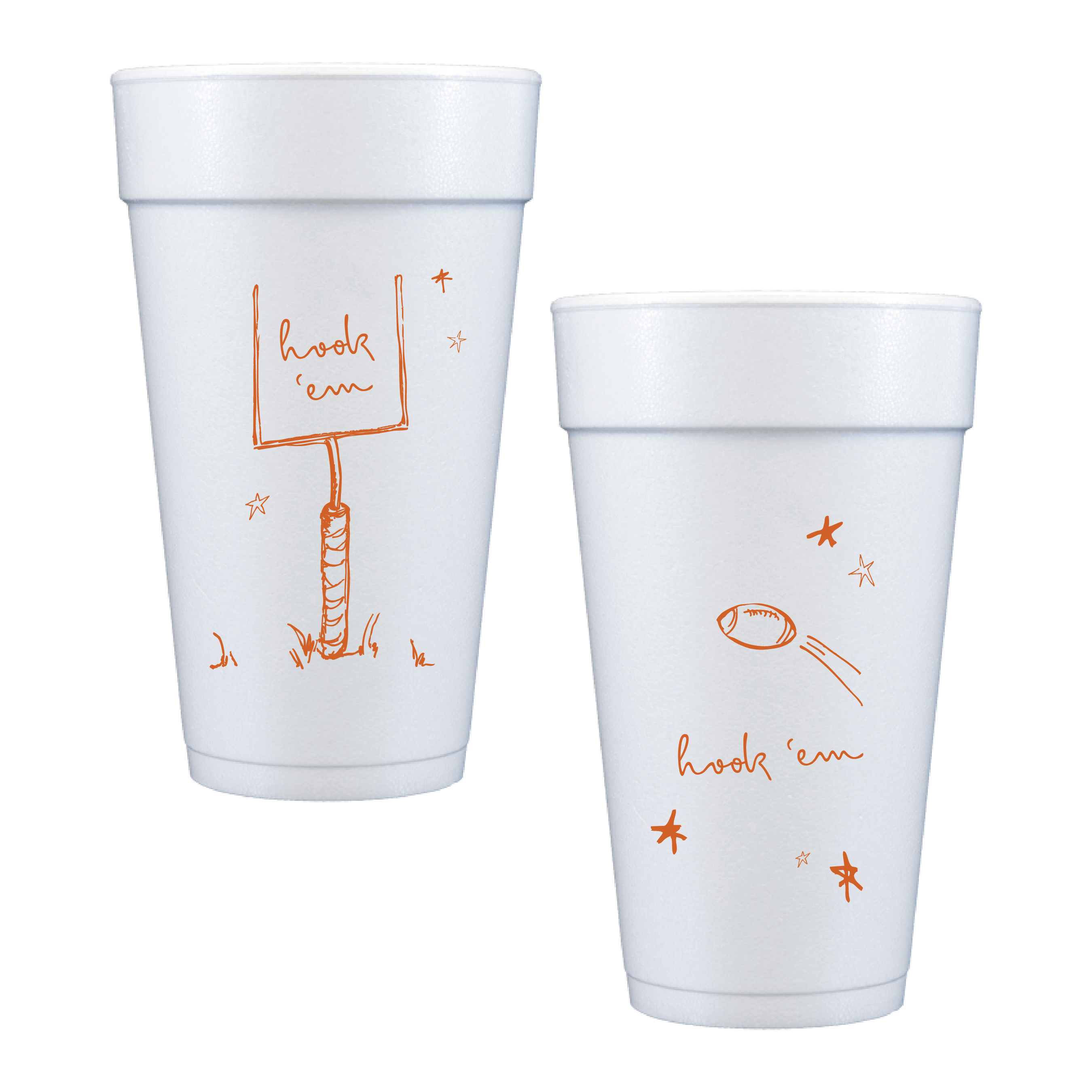 Hook 'em Game Day Cups