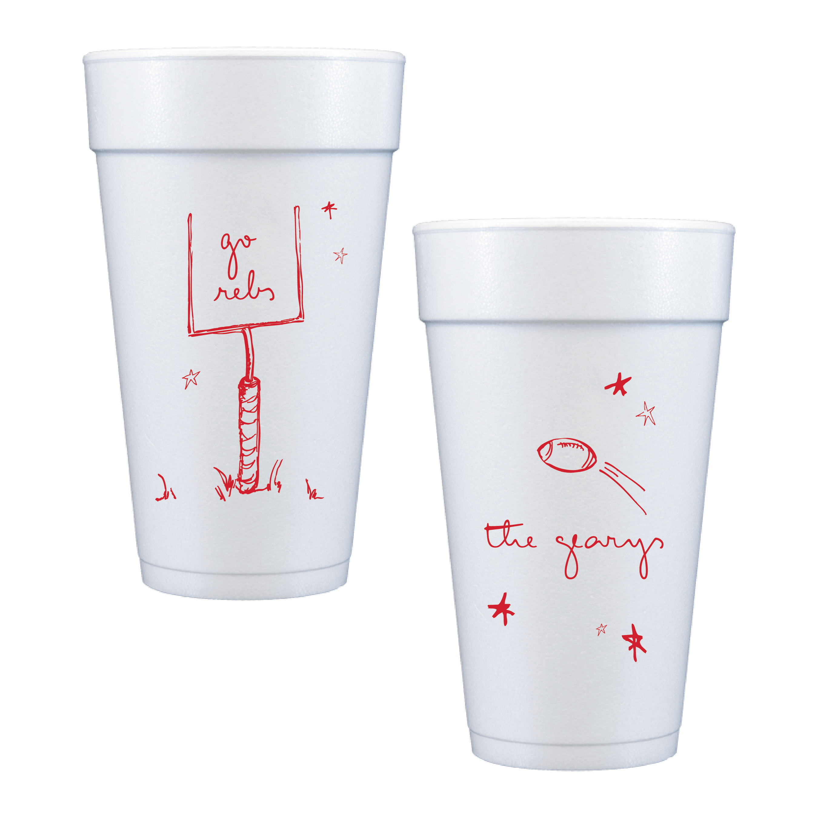 Personalized Go Rebs Game Day Cups