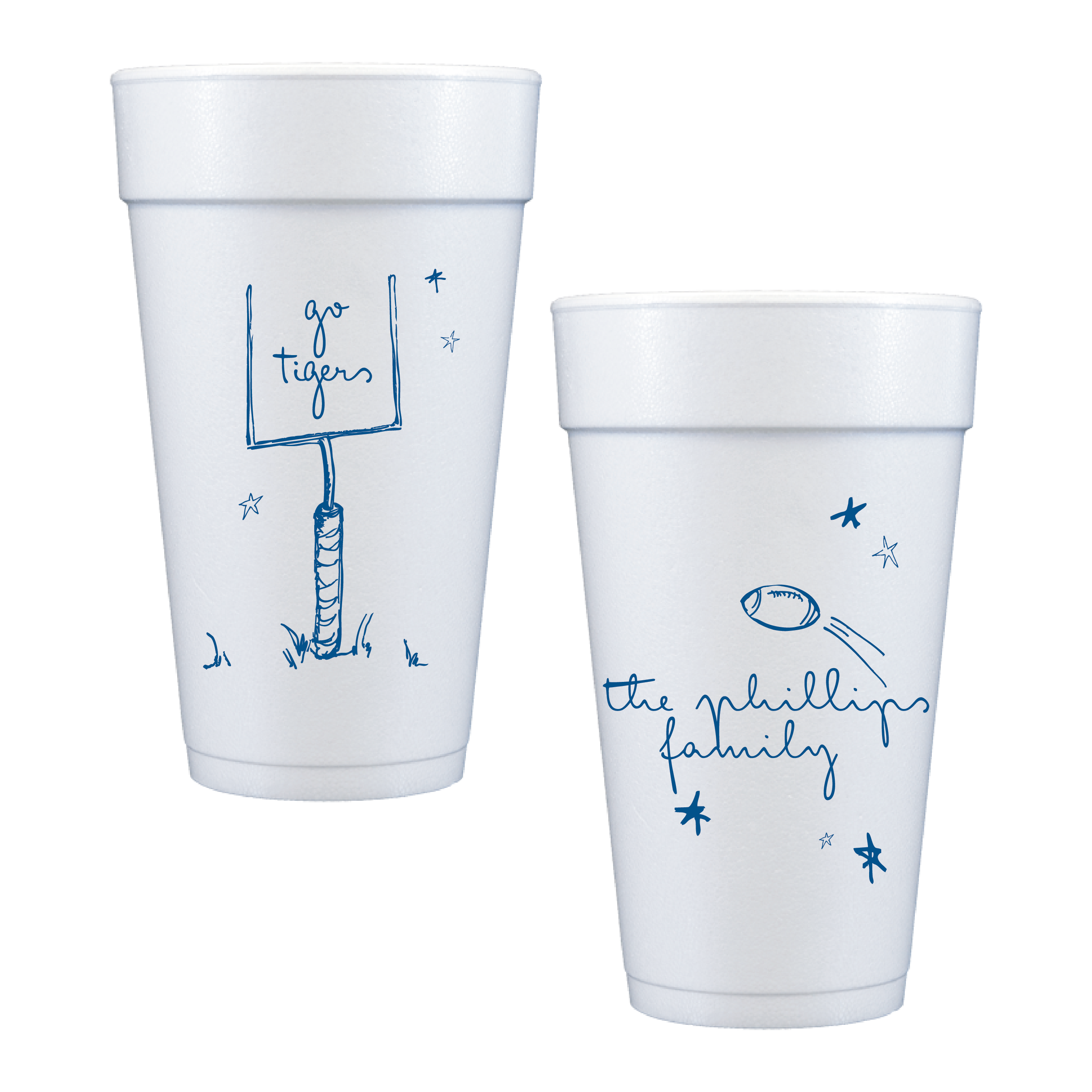 Personalized Go Tigers Game Day Cups