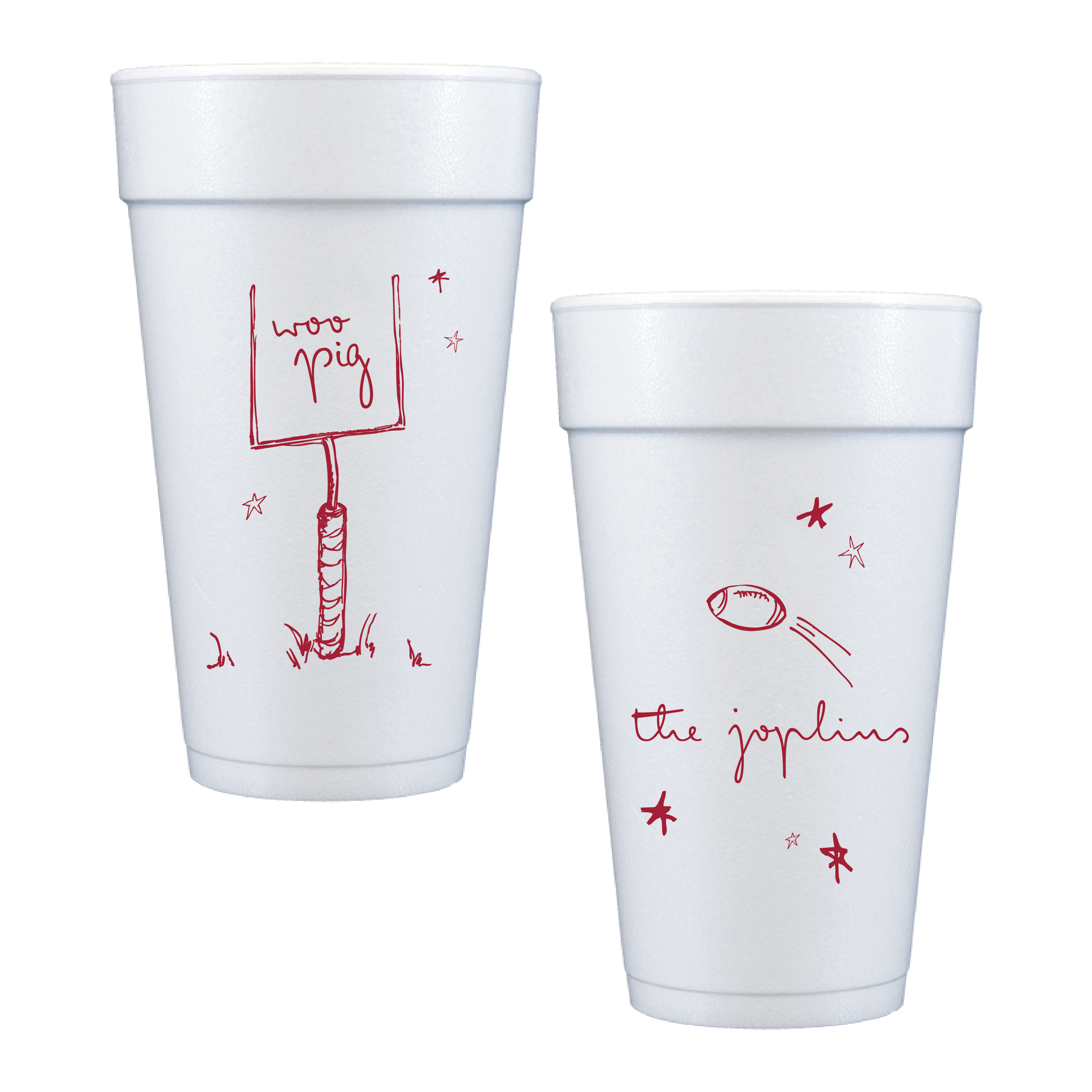 Personalized Woo Pig Game Day Cups