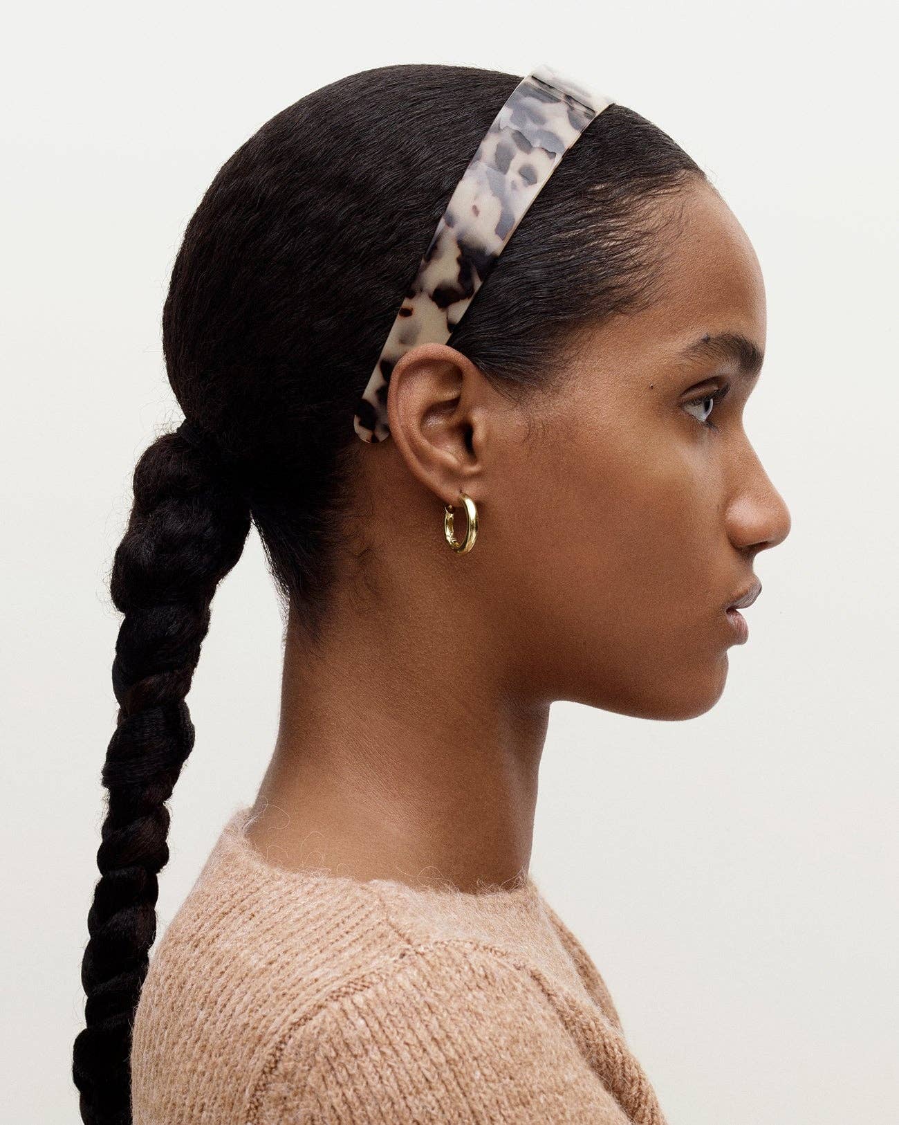 Wide Headband in Blonde Tortoise
