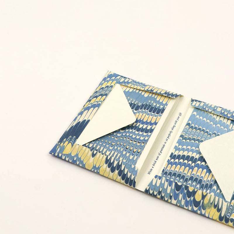 Marbled Greeting Card Set - Indigo