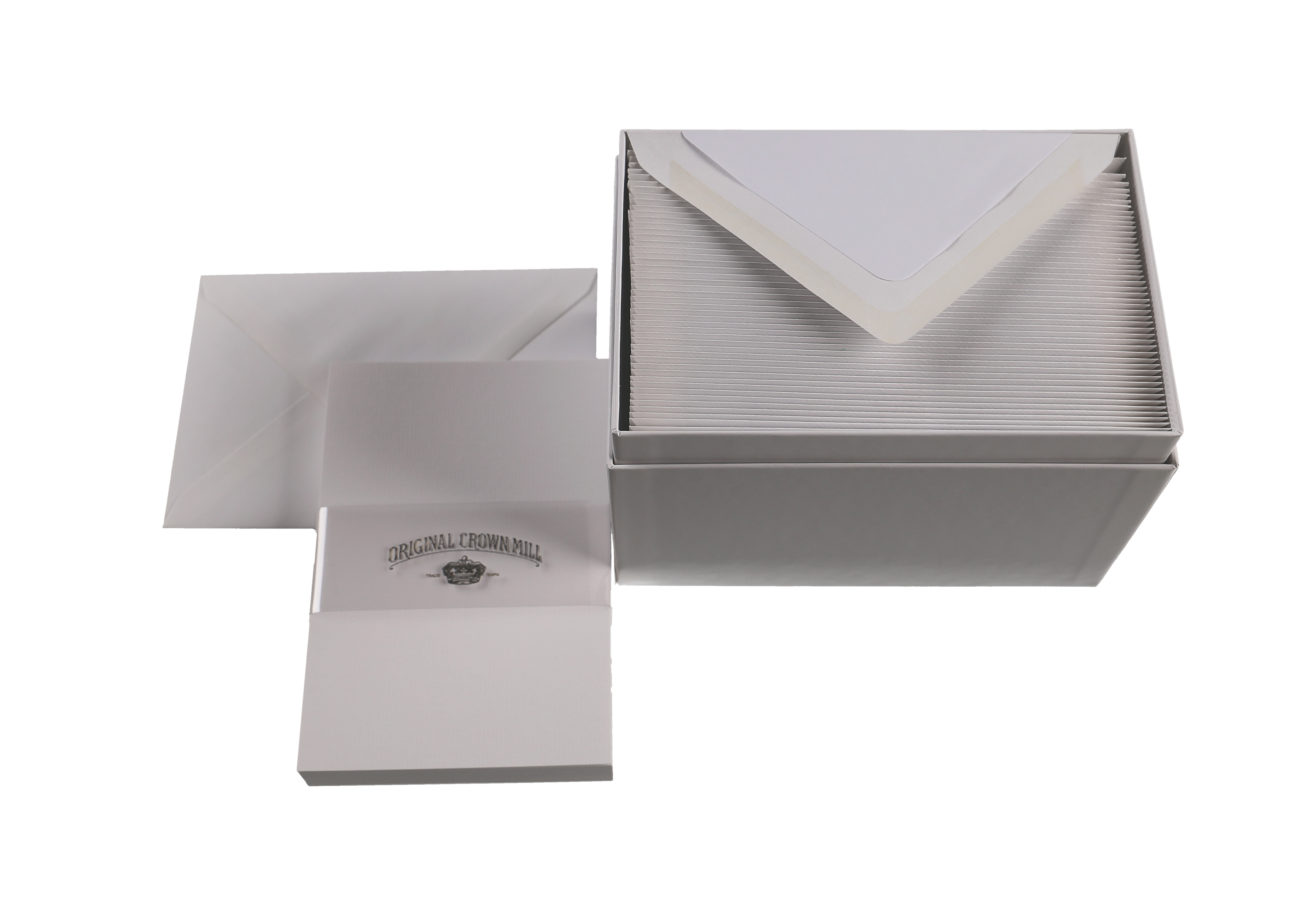 Original Crown Mill Classic Laid Note Card Presentation Box: Cream / 4x6"