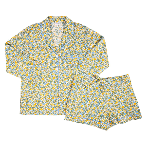 Lemon Liberty Floral Cotton Short Pajamas