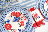 Light Blue Basketweave Dinner Paper Plates
