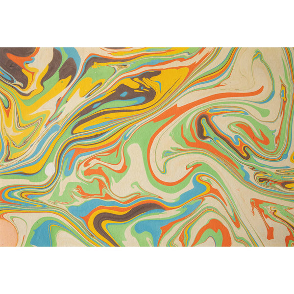 Multi Color Swirl Marbled Paper Placemats