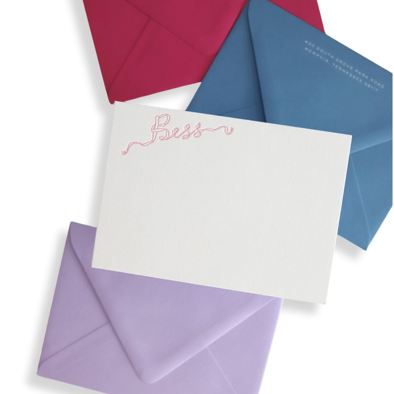 TTT Calligraphy Letterpress Stationery