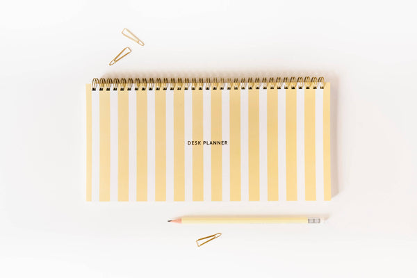 Yellow Stripes Desk Planner