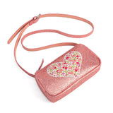 Girls Glitter Heart Purse, Pink