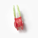 Fancy Rhinestone Radish Slice Small Acetate Hair Claw