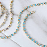 Teardrop Turquoise Tennis Necklace