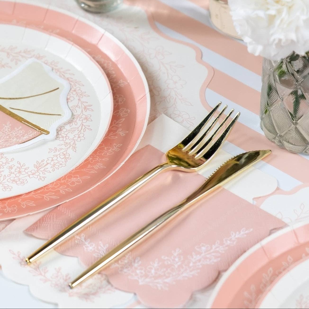 Floral Elegance Pink Guest Towels