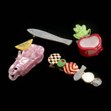 Fancy Rhinestone Radish Slice Small Acetate Hair Claw
