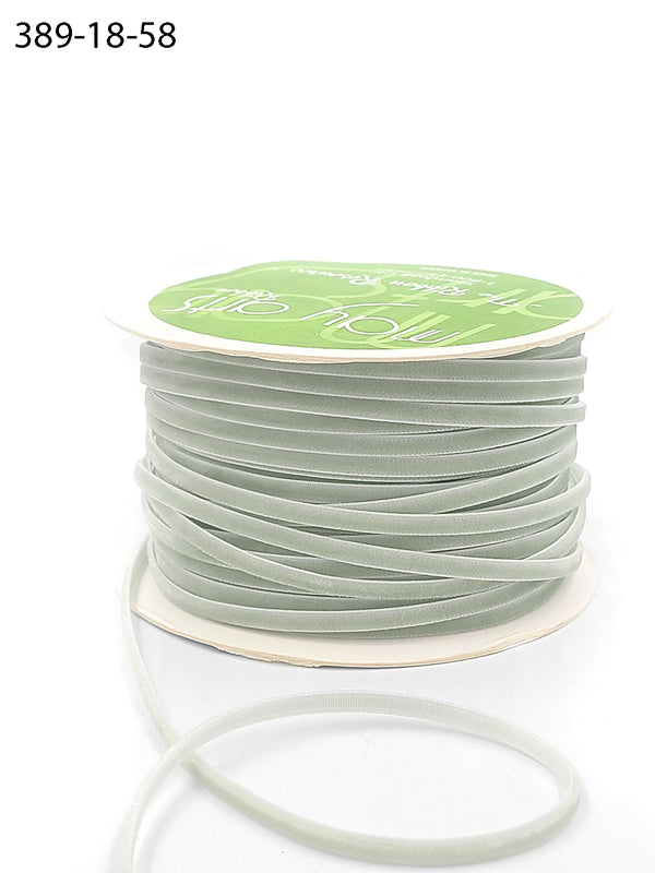 1/8" Jadeite Green Velvet Cord Ribbon