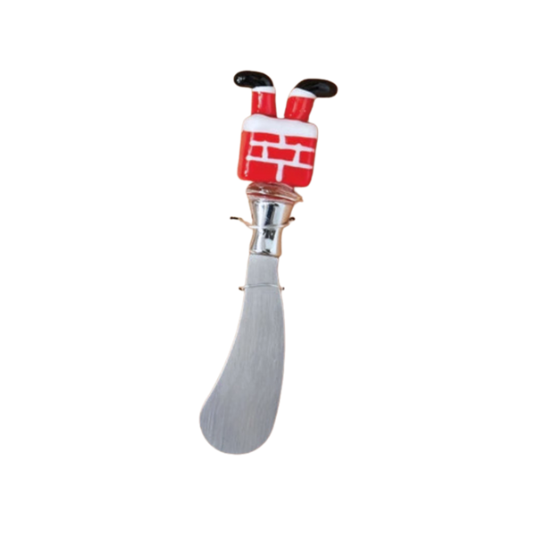 Santa Going Down the Chimney Canape Knife