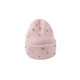 Pink Angora Crystal Beanie