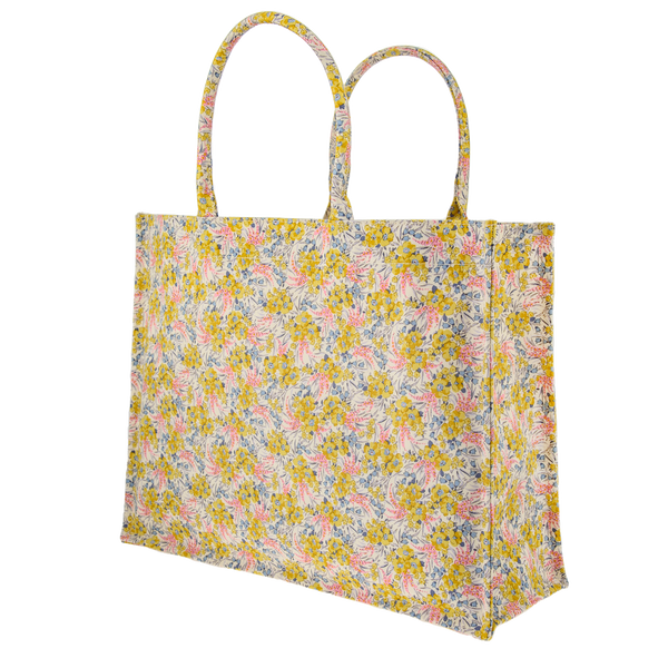 Liberty Book Tote, Swirling Petals