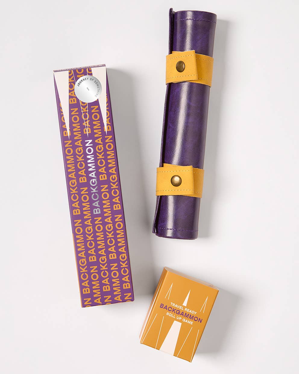 Backgammon Set with Roll-Up Board