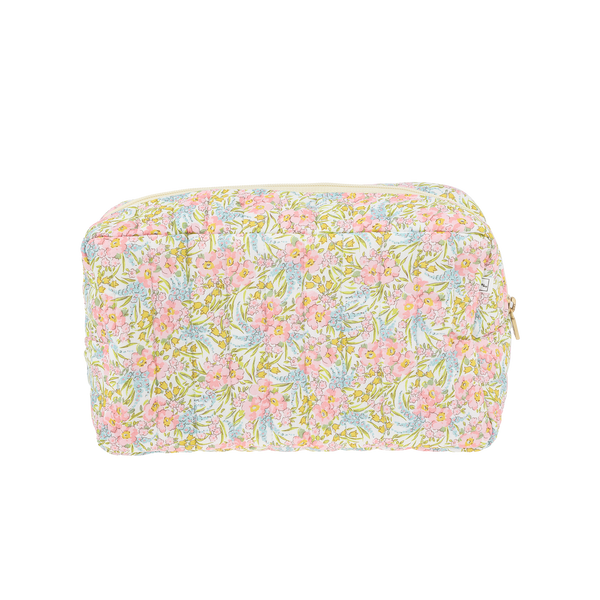 Liberty Small Square Pouch, Swirling Petals Pink