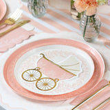 Baby Pink Striped Table Runners