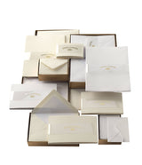 OCM Classic Laid Deckle Edge Sheet Correspondence Gold Box: Blue / A5 (5.75x8.25")