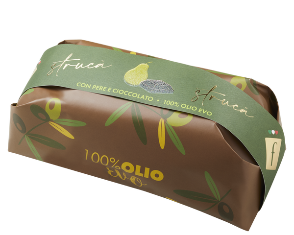 Strucà Olive Oil Cake with Candied Pear & Dark Chocolate