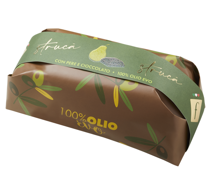 Strucà Olive Oil Cake with Candied Pear & Dark Chocolate