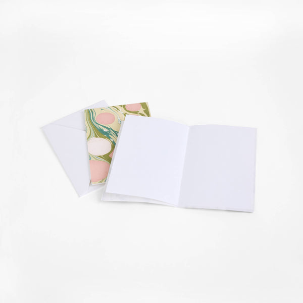 Marbled Greeting Card Set - Moss Bubble