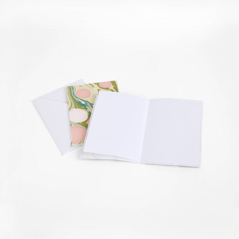 Marbled Greeting Card Set - Moss Bubble