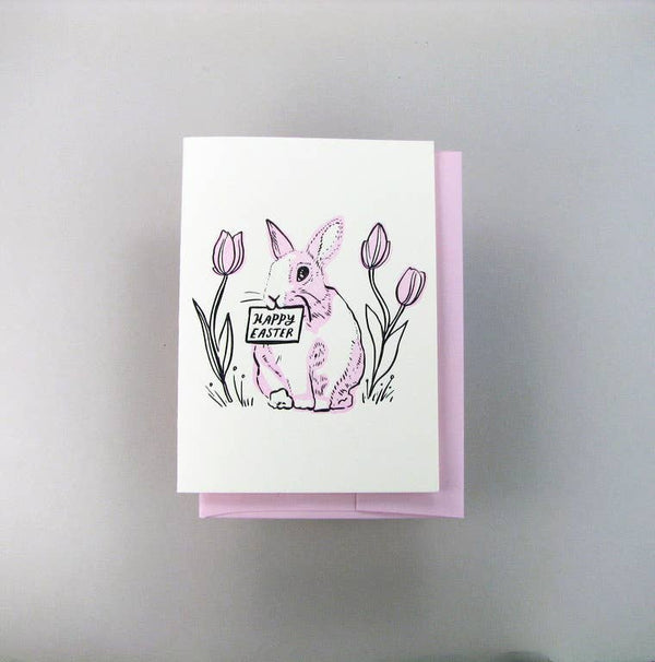 Bunny Happy Easter Greeting Card